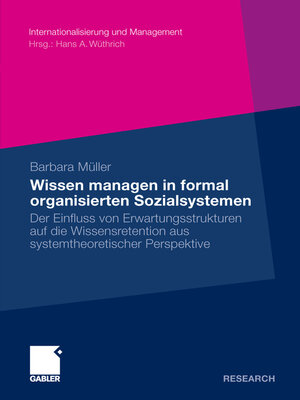 cover image of Wissen managen in formal organisierten Sozialsystemen
